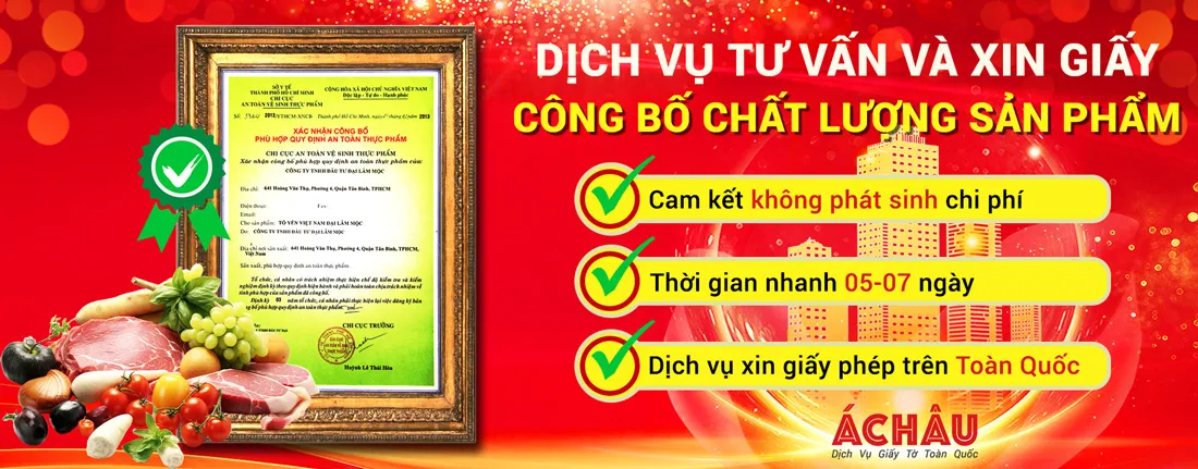 Banner dịch vụ làm giấy công bố sản phẩm